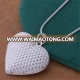 jewelry factory puff solid 925 silver heart pendant